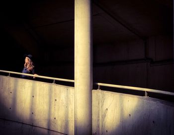 Woman on railing