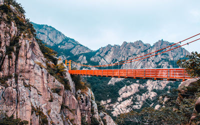 Beautiful landscape view of cloud bridge at wolchulsan, south korea.