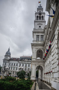 Low angle view of historical building against sky