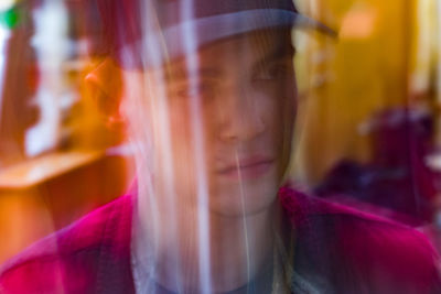 Close-up of young woman