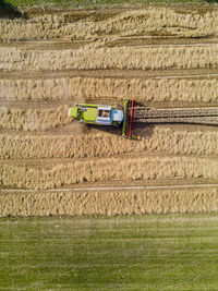 Agricultural machine on field