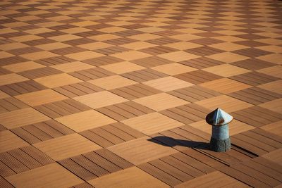 High angle view of hardwood floor