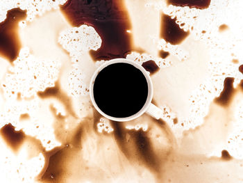 Directly above shot of coffee cup