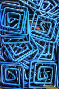 Full frame shot of blue fabric