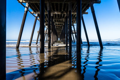 Pier over sea against sky