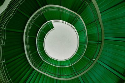 Low angle view of spiral staircase