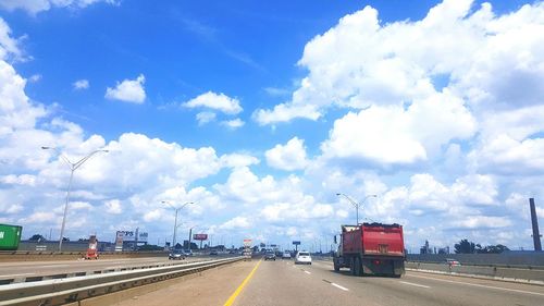 Cars moving on road