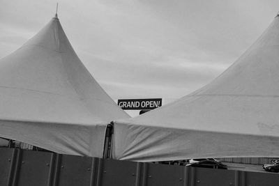 Tent against sky