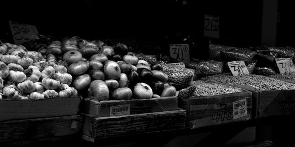 Fruits for sale at market stall