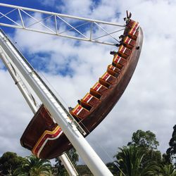 Low angle view of amusement ride at park