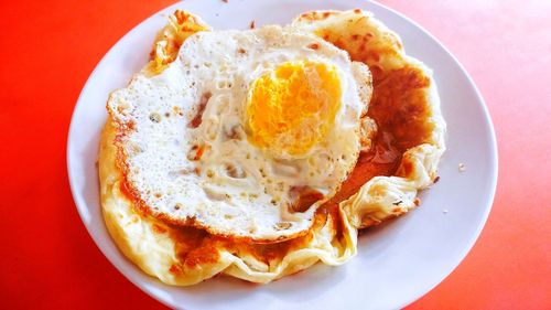 Close-up of food in plate on table