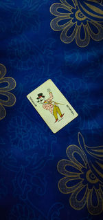 High angle view of text on paper