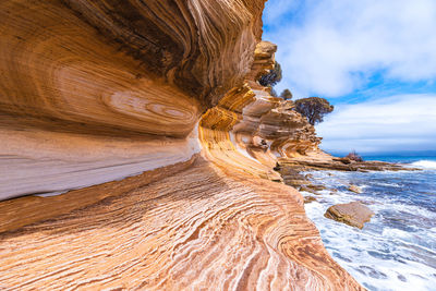 Rock formations at seaside