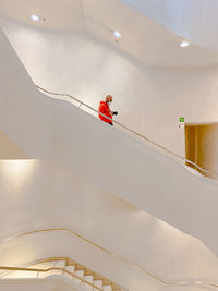 Low angle view of illuminated ceiling