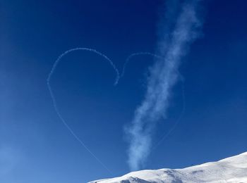 Low angle view of  heart in sky