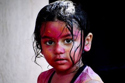 Close-up portrait of a girl