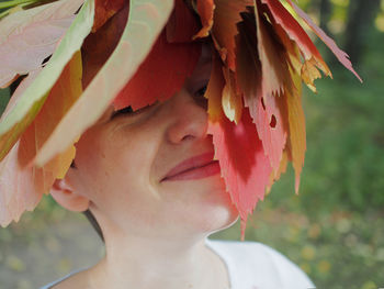 Close-up portrait of woman