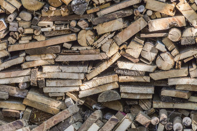 Full frame shot of firewood