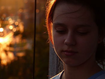 Close-up of young woman