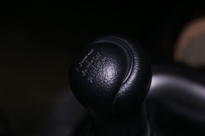 Close up of gearshift