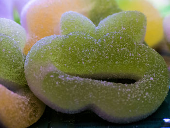 Close-up of water drops on cake