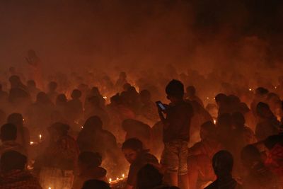 Rakher upobash a festival by hindu religious people at barodi lokhnath brahmachari ashram