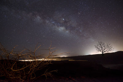 Scenic view of sky at night