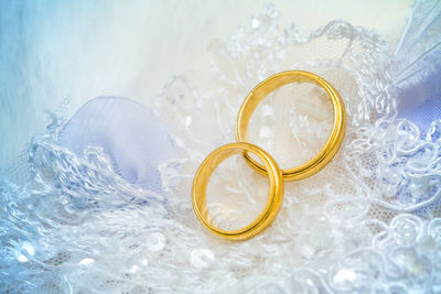 Close-up of wedding rings 