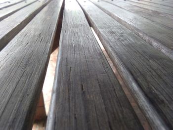 Close-up of wooden boardwalk