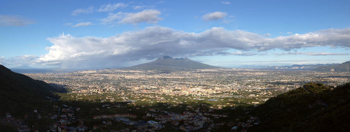 Aerial view of landscape against sky