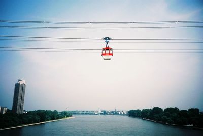 View of river against blue sky