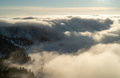 Aerial view of cloudscape against sky