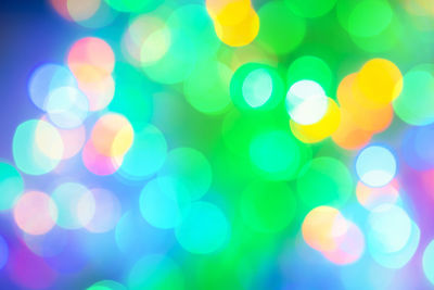 Defocused image of illuminated lights