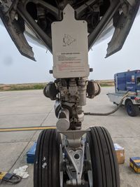 Close-up of airplane at airport