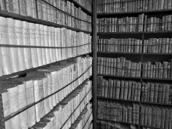 Full frame shot of books in library