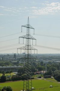 Scenic view of city against sky