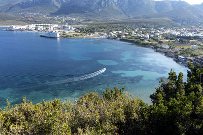 High angle view of city