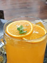 Close-up of drink on table