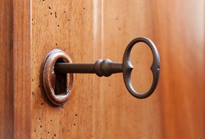 Close-up of door handle