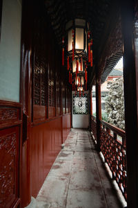 Empty corridor of building