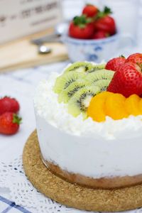 Close-up of cake in plate