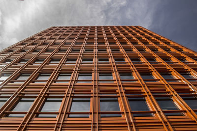 Low angle view of modern building against sky