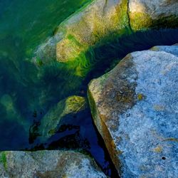 Stream flowing through rocks