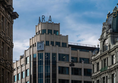 Low angle view of buildings against sky