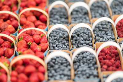 Full frame shot of fruits for sale in market