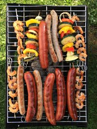 Barbecue grill on barbecue grill