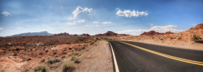 Panoramic view of road against sky