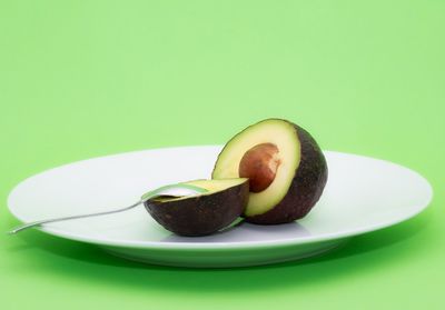 Directly above shot of fruits in plate