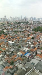 High angle view of cityscape