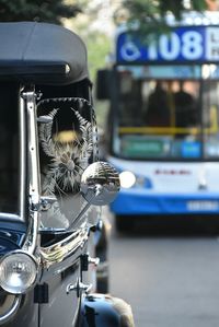 Close-up of vintage car